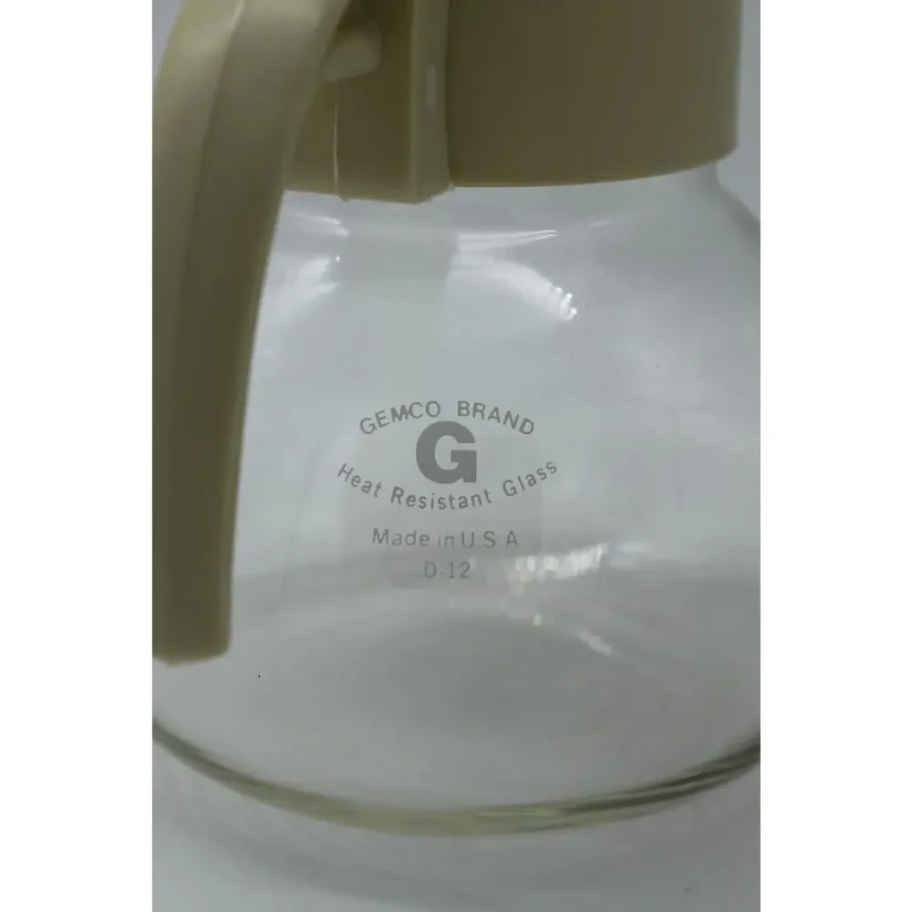 Vtg‎ Micro-Kettle Gemco Cream Coffee Tea Maker D-12 Heat Resistant Made in USA